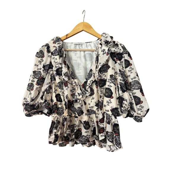 Ulla Johnson Nadya top blouse gardenia floral size 6 - Picture 1 of 14